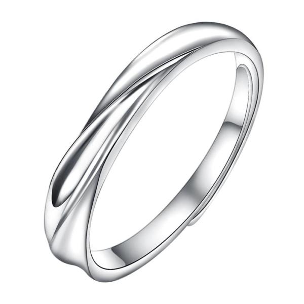 指輪 メンズ 調節可能 婚約指輪 オープン シルバー925 純銀製指輪 カップル リング フリーサイ...