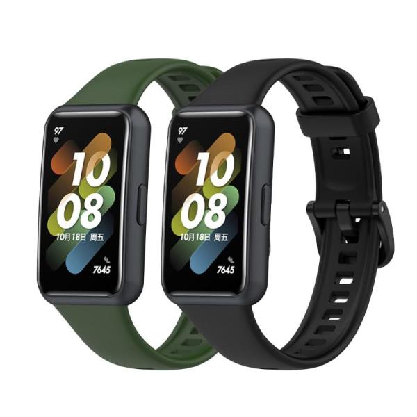 [] 2本セット Huawei Band 7 対応 バンド シリコン スポーツストラップ おしゃれ ...