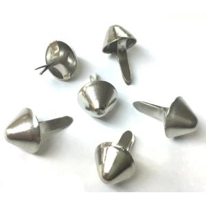 コニカル スタッズ 鋲 9mm 12mm シルバー 100個 パンクロック ハードコアパンク等のベルト リストバンド 鋲ジャン 革ジャン製作 ブランド