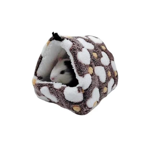 WEILFYONK ハムスター綿の巣ペットハムスターハンモックの柔らかい小動物用寝袋二重サンゴ羊毛の...