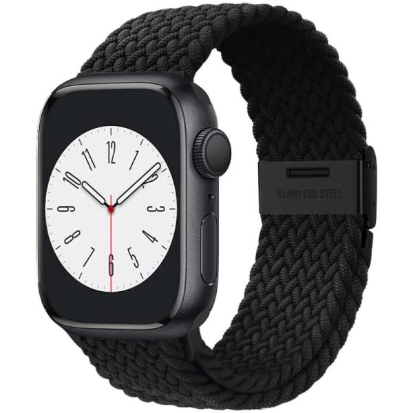 アップルウォッチ バンド Apple Watch 編み込み 伸縮 調整可能 ソロループ Series...