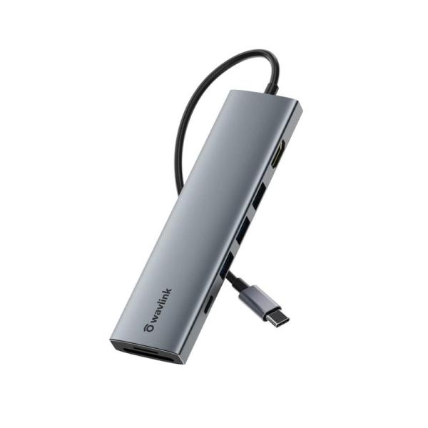 WAVLINK USB-Cドッキングステーション 7-in-1 Type-Cマルチポートアダプター ...