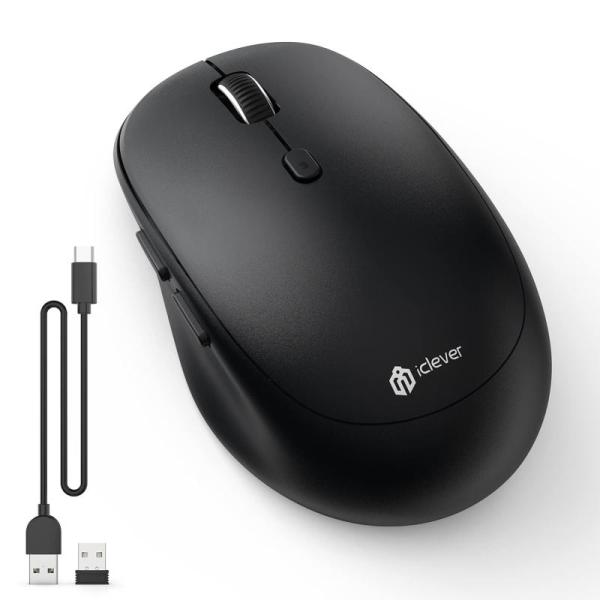ワイヤレスマウス デュアルモード 無線マウス Bluetooth type-C充電式 マウス 2.4...