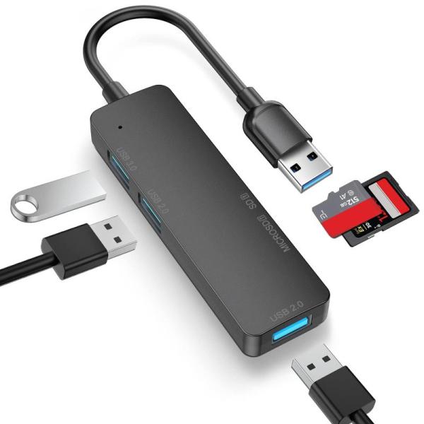 USB 3.0ハブ バスパワー LUONOCAN 小型スリムのUSBアダプター USB3.0/2.0...