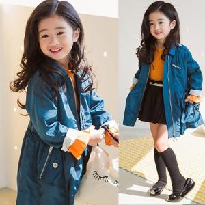 韓国子供服 女の子 通販 ジャケット ロング丈 おしゃれ キ...