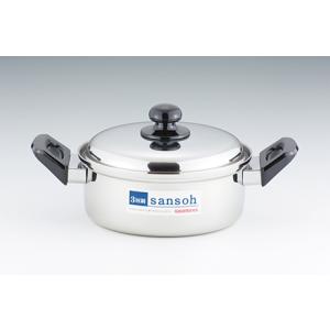 トマテリア 両手鍋18cm(TOM-18W)【ガス火・IH対応】トマト型 鍋 アルミ