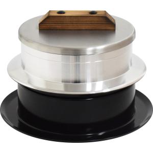 日本製 羽釜 3升3合 蓋セット カン付 30cm アルミ製 釜 お釜