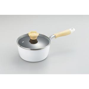 ナチュラプラス IH対応片手鍋18cm  (nrp-05)　ソースパン  ダイヤモンドふっ素加工 ホ...