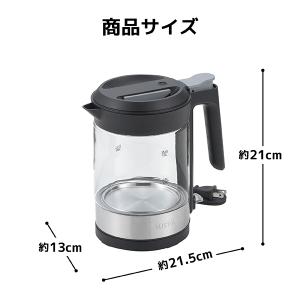 サスティア こぼれにくいガラス電気ケトル1.0...の詳細画像2