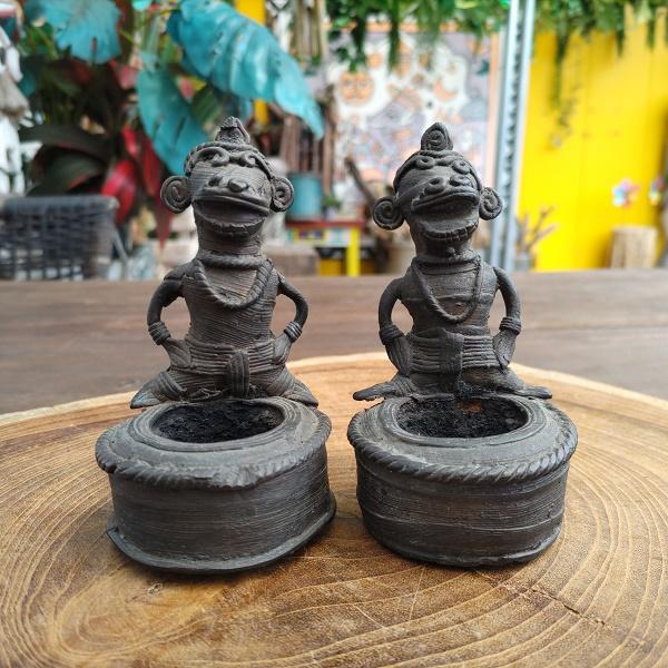 ドクラ オブジェ 小物入れ　インド 真鍮 鋳物 エスニック 一点物