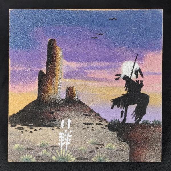 サンドペイント SKY　インディアンジュエリー 一点物 Indian jewelry