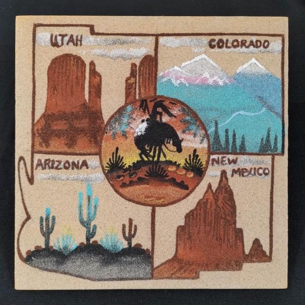 サンドペイント MOUNTAIN　インディアンジュエリー 一点物 Indian jewelry