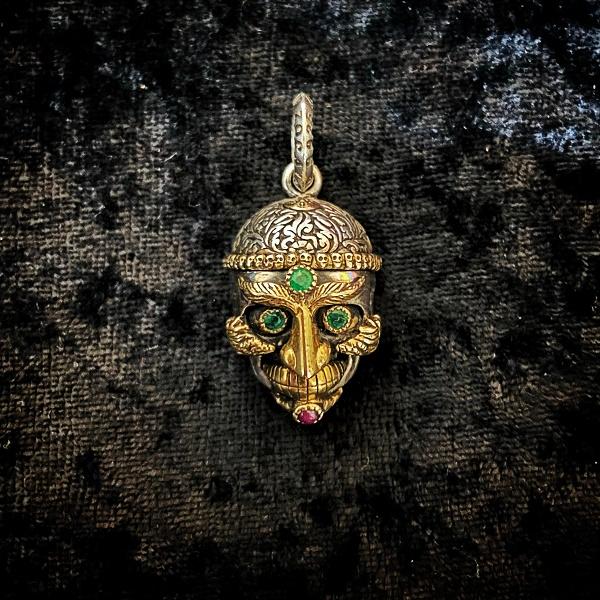 ZOCALO ペンダントトップ TIBETAN MONK SKULL S　ソカロ エスニック シルバ...