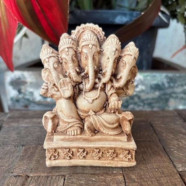 ガネーシャ 置物 樹脂  ヒンドゥー オブジェ 開運 ブラス インド 神様