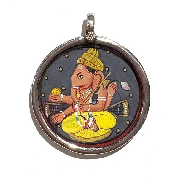 ガネーシャ アンティーク ペンダントトップ アクセサリー お守り 商売繁盛 幸運 開運 シルバー  ...