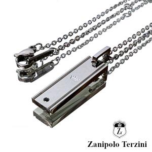 Zanipolo Terzini ネックレス クラウン プレート　ザニポロタルツィーニ サージカルステンレス 金属アレルギー対応 シンプル メンズ レディース｜lapi-lapi