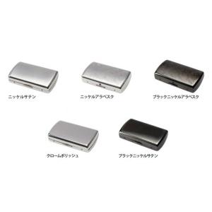 20本収納 シガレットケース レザー アルミ合金 タバコ シルバー 革