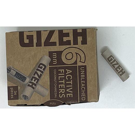 GIZEH　アクティブフィルター　6mmスリムサイズ　アンブリーチ　34本入り　【喫煙具・手巻きたば...