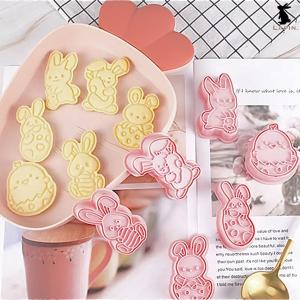 クッキー型  うさぎ　6ピースセット クッキーカッター お菓子作り｜lapin-shop