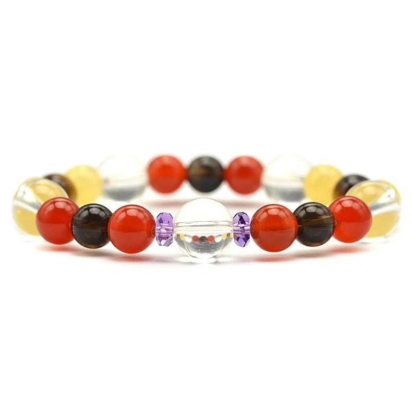 秋色「NEXT STAGE」ブレスレット（クリスタル・赤メノウ・アラゴナイト・スモーキークォーツ・タ...