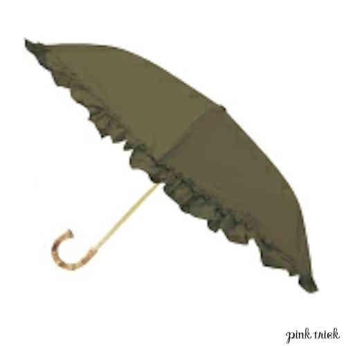 ピンクトリック FRILL（フリル）晴雨兼用 ３段折・折傘（完全遮光 100%） pinktrick