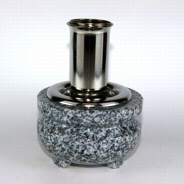 2点セット 線香立て 香炉鉢 ステンレス 青御影石 セット お墓のリフォーム お掃除ラクラク 簡単 ...