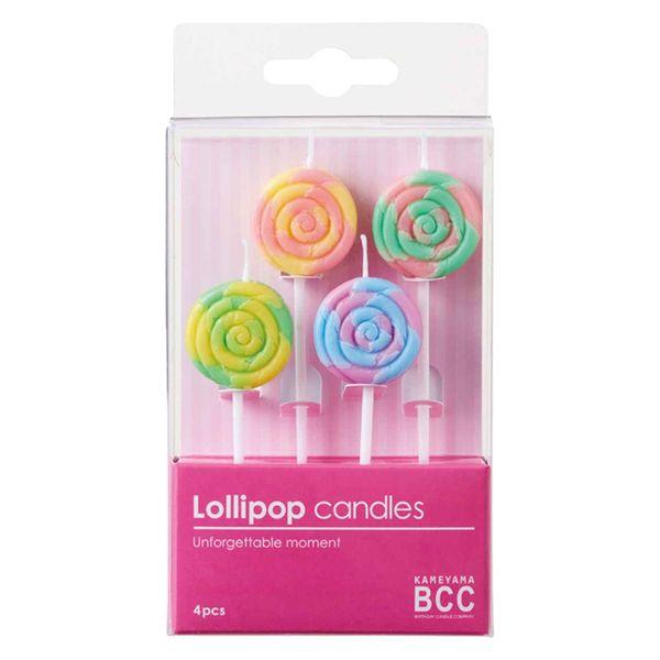 ペロペロキャンディ キャンドル 4本入り かわいい おしゃれ ロリポップ lollipop インスタ...