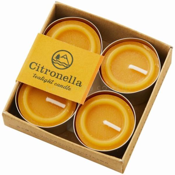 虫よけキャンドル 虫除け アウトドア 柑橘系 4個入り 虫除けアロマ ローソク シトロネラオイル 天...
