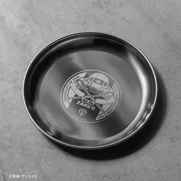 ステンレスプレート 16cm ザクIIモデル G-402 機動戦士ガンダム 円形 皿 アウトドア キ...