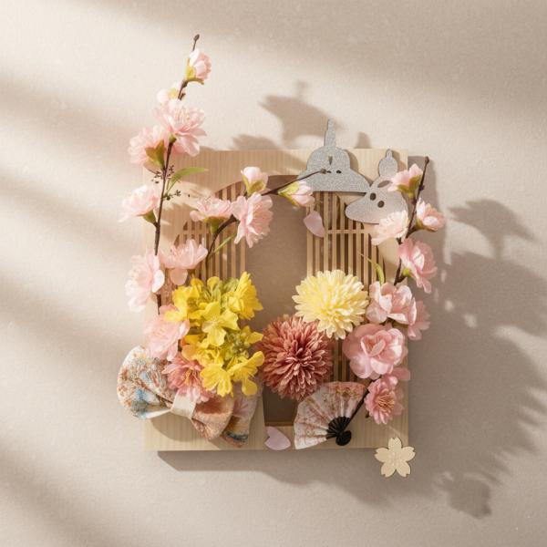 ひなかざり 桃の節句 ひなまつり 壁飾り 3月3日 4月3日 オブジェ ツキ板 お雛様 雛祭り 雛飾...