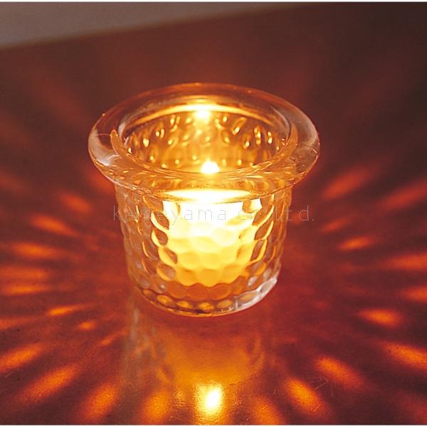 キャンドルホルダー ハンマードグラス クリア ガラス製 インテリア カメヤマキャンドルハウス クリス...