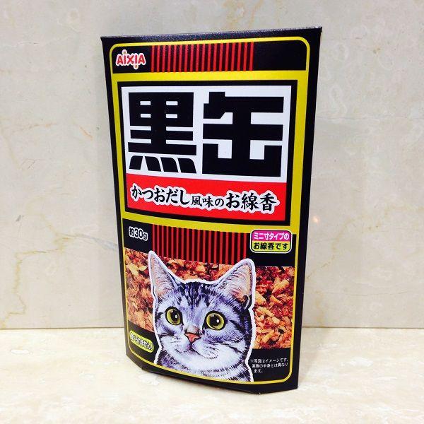 黒缶線香 かつおだしの香り 愛猫へのお供えに ネコポス対応