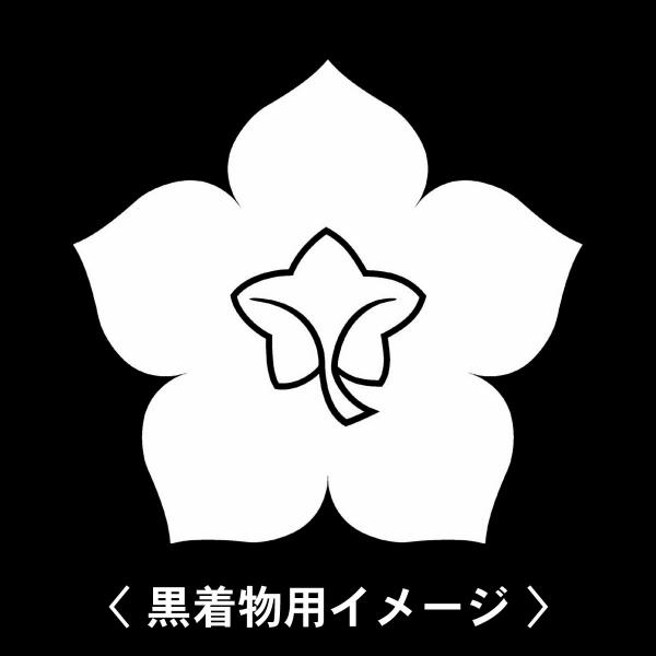 【 裏桔梗 紋 】6枚入(布製のシール)羽織や着物に貼る家紋シール。男性 女性 留袖 黒紋付 白.黒...