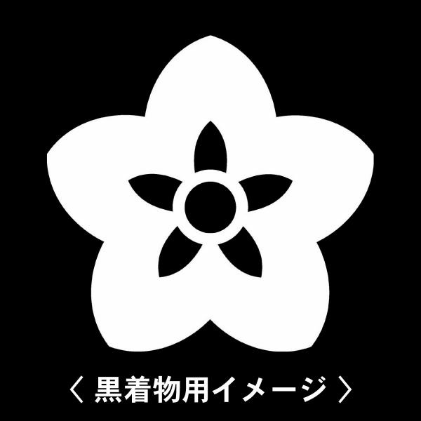 【 沼田桔梗 紋 】6枚入(布製のシール)羽織や着物に貼る家紋シール。男性 女性 留袖 黒紋付 白....