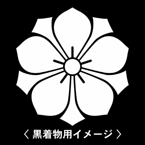【 剣桔梗 紋 】6枚入(布製のシール)羽織や着物に貼る家紋シール。男性 女性 留袖 黒紋付 白.黒...