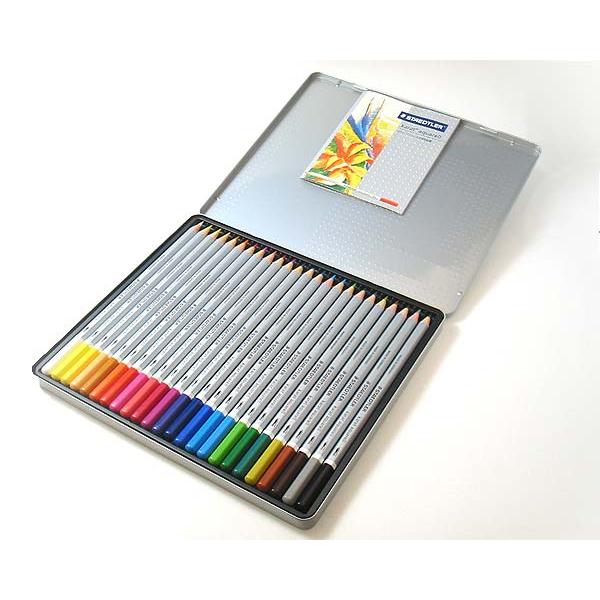 ステッドラー（STAEDTLER） ドイツ カラト アクェレル水彩色鉛筆 24色セット