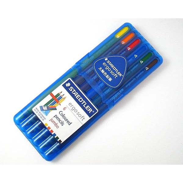 ステッドラー（STAEDTLER） ドイツ エルゴソフト ジャンボ色鉛筆 6色セット