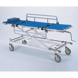 ナビス 浴室用ストレッチャー（アルミタイプ） トータルロック付き 550×1900 0-8888-03