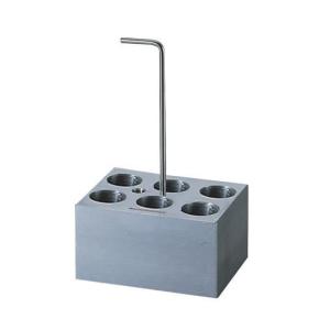ホットドライバス用アルミブロック φ23mm試験管 6本用 1-1189-10