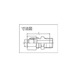 フジトク 黄銅製ハーフユニオン Φ6×1/4B...の詳細画像2