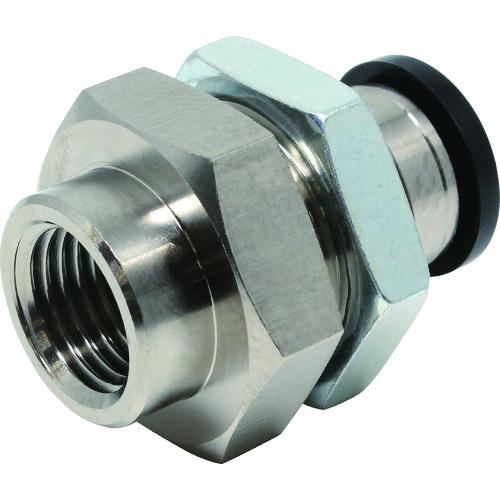 PISCO チューブフィッティング メス隔壁ストレート チューブ10 接続口径R1/4 （ 290-...