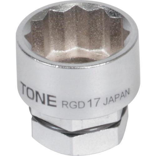 TONE ソケット(12角・めがね用) 対辺寸法17mm 全長22mm RGD17 （ 250-29...