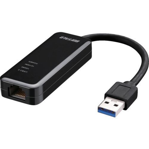 BUFFALO Giga対応 Type-A USB3.2(Gen1)用LANアダプター ブラック L...
