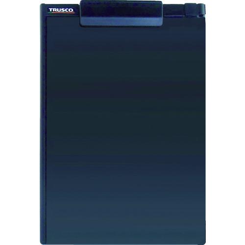 TRUSCO ペンホルダー付クリップボード A4縦 黒 （ 767-2799 ）