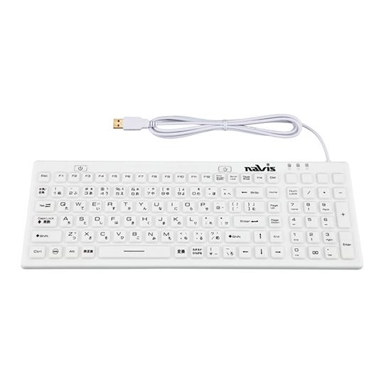ナビス 有線キーボード 抗菌仕様Key-WD 7-8415-01