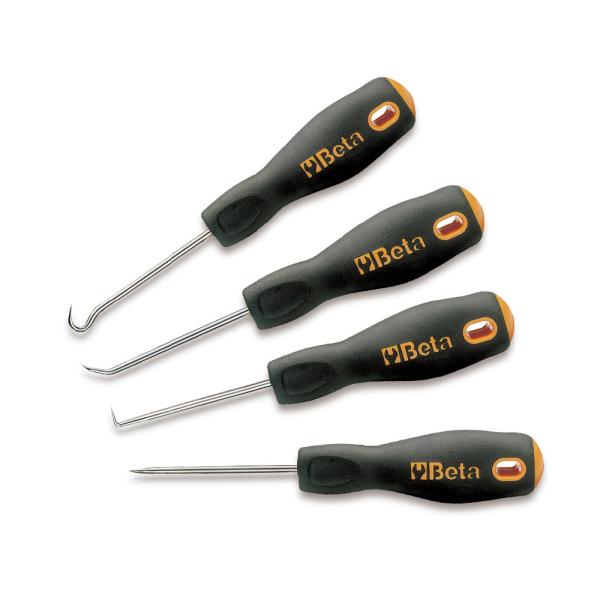 Beta ベータ 4本入 ピック&amp;フックツールセット Oツール着脱 ピックアップツール 1687/S...