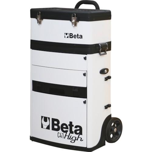【直送・代引不可】Beta 移動式ツールトロリー C41H ホワイト 041000021 ( 385...