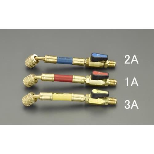 ESCO エスコ 15cm/R32/R410A ボールバルブ付チャージホース(黄) EA104TJ-...