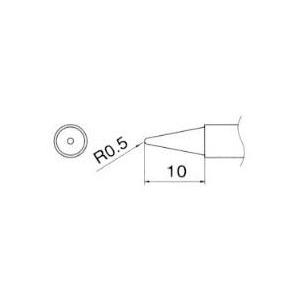ESCO エスコ R0.5mm 交換用こて先 EA304AG-2
