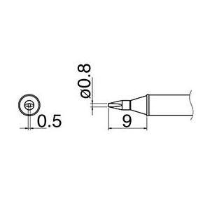 ESCO エスコ φ0.8mm 交換用こて先 (EA304AL用) EA304AL-14｜laplace